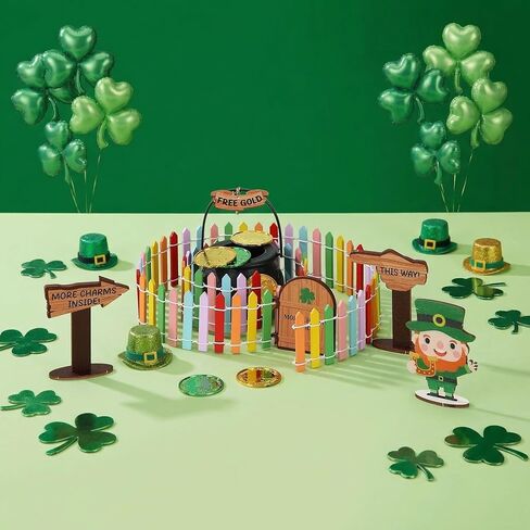 Amyhill St. Patrick's Day Leprechaun Trap Maze Craft Kit لصنع فخ للقبض على الجني لتزيين حفلات عيد القديس باتريك، ألعاب الحفلات الأيرلندية، هدايا أنشطة الفصول الدراسية in Kuwait
