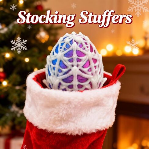 3D Printed Animals Spider Egg with 10 Unique Spiders Inside, Glow in The Dark Fidget Toys, Easter Basket Stuffers for Teens Kids, Plastic Prefilled Easter Eggs, Easter Egg Fillers Gifts for Boys Girls in Saudi Arabia