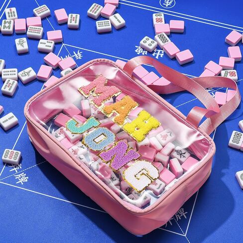 Waterproof Mahjong Tile Storage Bag - Clear Travel Case for Standard Tile Sets - Premium Portable Organizer with Secure Closure (11.8" x 7.9" x 3.5") in Saudi Arabia
