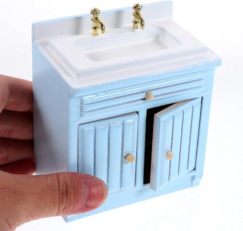 Hemoton Miniature Kitchen Accessories 1/12 Scale Dollhouse Kitchen Sink and Stove Prop Set Realistic Doll House Furniture Model for Decoration and Photography in Saudi Arabia