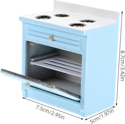 Hemoton Miniature Kitchen Accessories 1/12 Scale Dollhouse Kitchen Sink and Stove Prop Set Realistic Doll House Furniture Model for Decoration and Photography in Saudi Arabia