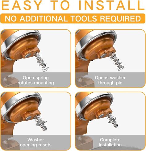 2-Pack Stainless Steel Spring and Washer Kit Fit for Kitchenaid Stand Mixer 3.5/4/5/6/7/8 Quart, Quick Install Accessories and Upgrade Parts in Saudi Arabia