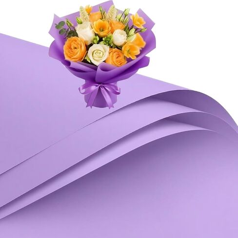 ورق تغليف زهور برتقالي فاخر للباقات والزهور وحقائب الهدايا وحفلات الزفاف والحفلات وديكورات الأحداث - ألوان نابضة بالحياة 20 ورقة مقاس 22 × 22 بوصة in Saudi Arabia
