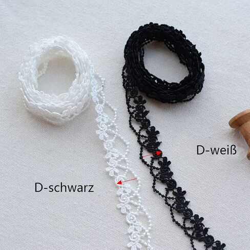 Dahi 15yard White Lace Trim Embroidery Lace Trim Vine lace for Decoration Edging Crafts Wedding Dress Embellishment Gift Party Decoration Applique DIY Sewing Crafts in Saudi Arabia
