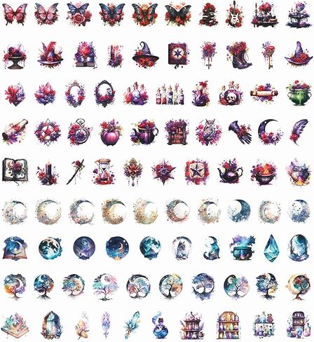 100PCS Vintage Scrapbook Stickers - Mini Versatile Decorative Stickers for Notebooks, Bags, Glass, Holiday Decorations Craft DIY Kits Aesthetic, Plant in Saudi Arabia