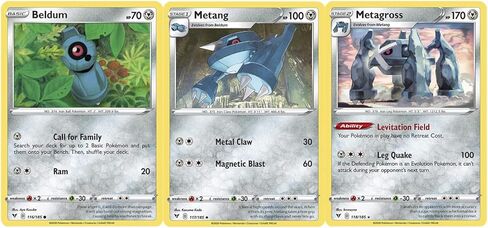 Metagross 118/185 - جهد حيوي - مجموعة بطاقات تطور البوكيمون - مجموعة معدنية المرحلة 2 in Kuwait