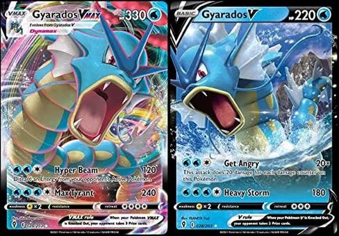 Gyarados V & Vmax Card Lot - Evolving Skies 028/203 & 029/203 - Ultra Rare 2 Card Set in Saudi Arabia