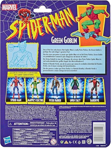 Hasbro Marvel Legends Series Spider-Man 6-inch Collectible Green Goblin Action Figure Toy Retro Collection in Saudi Arabia