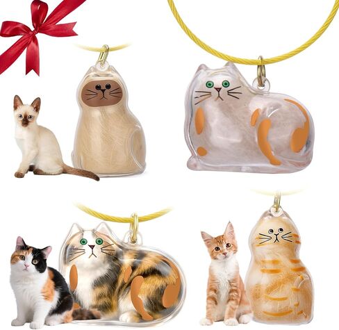 BABORUI Pet Hair Keychain, Transparent Pets Fur Keepsake Keychain for Cherish Love Memory, Pets Memorial Gifts for Pet Lovers in Kuwait