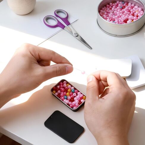 TIESOME 3 PCS Metal Tin Box Containers, 2.36 x1.33 x 0.4 Inch Small Metal Box Mini Rectangular Slide Top Containers Hinged Tin Boxes for Candies Jewelry Crafts Pills Survival Kit(Black,White,Silver) in Kuwait