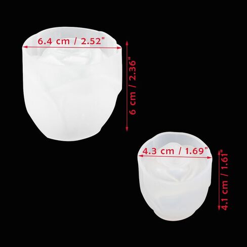 2Pcs 3D Rose Mold Flower Silicone Molds for Candles Rose Candle Mold for Candle Making Soaps Making Plaster Polymer Clay Resin Casting DIY Mould in Saudi Arabia