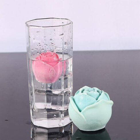 2Pcs 3D Rose Mold Flower Silicone Molds for Candles Rose Candle Mold for Candle Making Soaps Making Plaster Polymer Clay Resin Casting DIY Mould in Saudi Arabia
