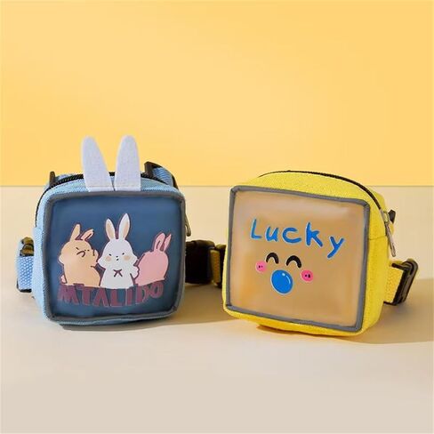 Dog Harness Backpack Cute Dog Vest Harness and Leash Set Plaid Soft Mesh Dog Harness with Adjustable Travel Food Back Pack Carrier Bags for Puppy Small Tiny Medium Dogs or Cats (Blue Rabbit, Small) in Saudi Arabia