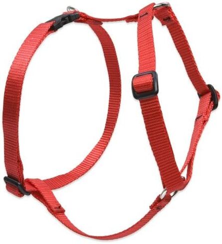 LupinePet Basics 1" Red 20-32" Adjustable Roman Dog Harness for Medium Dogs in Saudi Arabia
