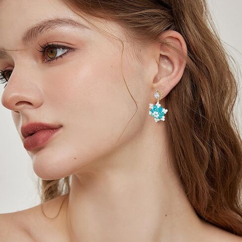 Beebeecraft 1 Box 180Pcs Cubic Zirconia Flower Stud Earring Findings 18K Gold Plated Brass 3 Styles Blossom Earrings Studs with Dangle Loop and Ear Nuts for Earring Making Findings in Saudi Arabia