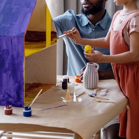 مجموعة تنظيف بيت الدمى من دويتول، مكانس صغيرة صناعية صغيرة من القش، مجرفة، ممسحة، أدوات تنظيف الدلو، لوازم الأعمال المنزلية الصغيرة للدمى، ملحقات تزيين أثاث بيت الدمى in Kuwait