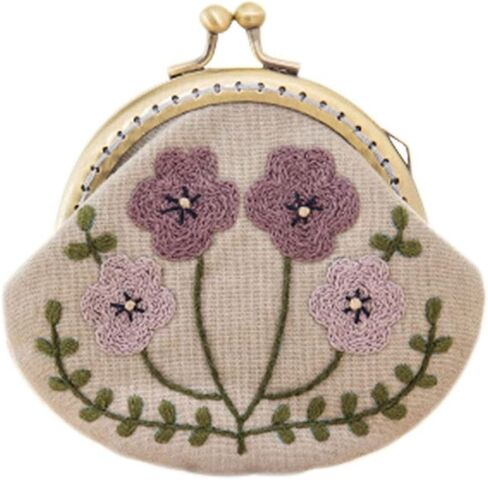 gofidin Flowers Bird Embroidered Clutch Coin Purse Wallet Handmade DIY Mobile Phone Bags Kit Embroidered for Wallet Crafts in Saudi Arabia