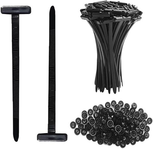 200 Pcs Nylon Universal Cable Tie Buckle Nylon Zip Ties With Pin & Button Heavy Duty Self Lock Car Zipper Clip Plastic Cable Ties Tool Fasteners in Saudi Arabia