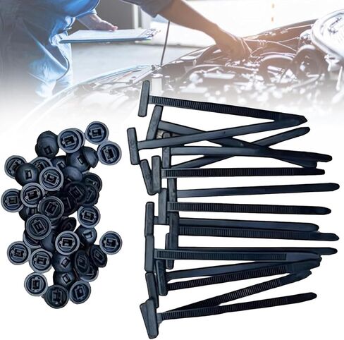 200 Pcs Nylon Universal Cable Tie Buckle Nylon Zip Ties With Pin & Button Heavy Duty Self Lock Car Zipper Clip Plastic Cable Ties Tool Fasteners in Saudi Arabia