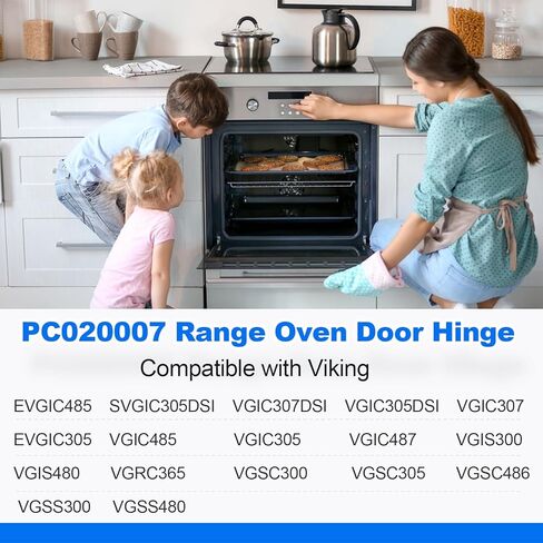 مفصلة باب الفرن PC020007 متوافقة مع Viking EVGIC485 SVGIC305DSI VGIC305 VGIC305DSI VGIC307 EVGIC305 VGIC307DSI VGIC485، استبدل AP5315868 811471 PC020000 مجموعة باب الفرن المفصلي in Kuwait