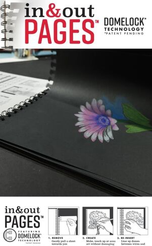 Koh-I-Noor 11" x 14" Black Drawing Paper Pad with in & Out Pages, 70lb/104 GSM, Top Wire-Bound, 40 Sheets per Pad (Pack of 1 Pad) in Saudi Arabia