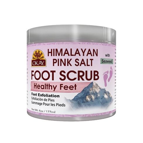 OKAY Pure Naturals Pink Salt Foot Scrub 6oz in Kuwait
