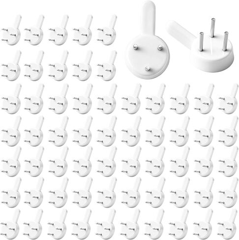 70PCS Non-Mark Hooks - Plastic Non-Trace Wall Picture Hooks - Photo Frame Traceless Hook Invisible Concrete Nail Hard Hardwall Hanger for Concrete Wall, Hardwall and Drywall in Saudi Arabia