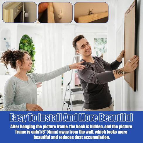 70PCS Non-Mark Hooks - Plastic Non-Trace Wall Picture Hooks - Photo Frame Traceless Hook Invisible Concrete Nail Hard Hardwall Hanger for Concrete Wall, Hardwall and Drywall in Saudi Arabia