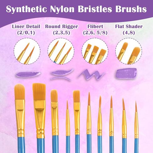 220 Pack Painting Brush Palette Set, 20 Packs of 200 Brushes and 20 Pack Palettes,Nylon Brush Head, Suitable for Oil Watercolor, etc., Perfect Art Painting Set in Saudi Arabia