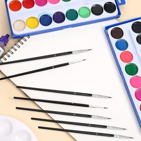 30 Pcs Fine Tip Paint Brush #0 Tiny Paint Brushes Detail Painting Brushes Miniature Thin Liner Brush for Watercolor Crafts Nail Art Oil Acrylic Face Painting Detailing in Saudi Arabia