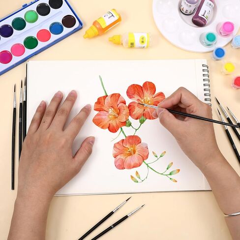 30 Pcs Fine Tip Paint Brush #0 Tiny Paint Brushes Detail Painting Brushes Miniature Thin Liner Brush for Watercolor Crafts Nail Art Oil Acrylic Face Painting Detailing in Saudi Arabia