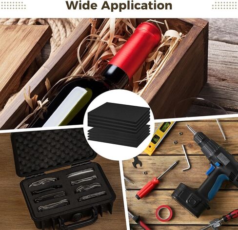 8 Pcs Pick Apart Foam Inserts, 12 x 12inch Pick and Pluck Foam Pads 0.4 & 0.8inch Thick, Shockproof Resilient Foam Inserts Linings for Customized Organization & Protection (16-inch) in Saudi Arabia