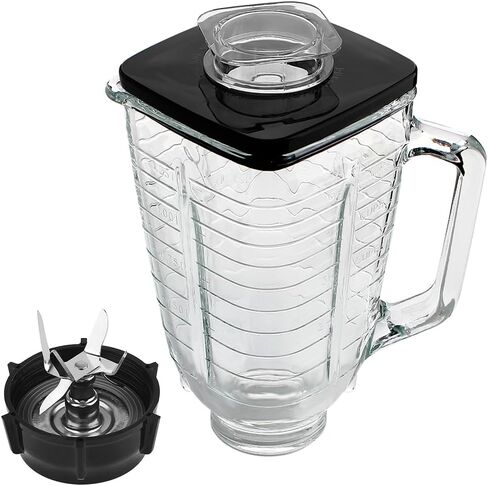 Anbige Replacement parts 5-Cup Glass Square Top Jar With Blade Assembly,Compatible with most Oster and Osterizers Blenders in Saudi Arabia