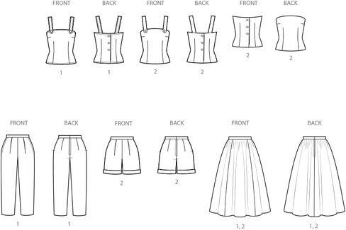 Simplicity SS3115H5 بدلة لعب مكونة من قطعتين بدون أكمام وتنورة، رمز التصميم S3115، المقاسات 6-8-10-12-14 in Kuwait