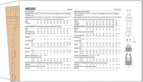 McCalls M8280F5 Misses' Dresses Sewing Pattern Kit, Design Code M8280, Sizes 16-18-20-22-24 in Saudi Arabia