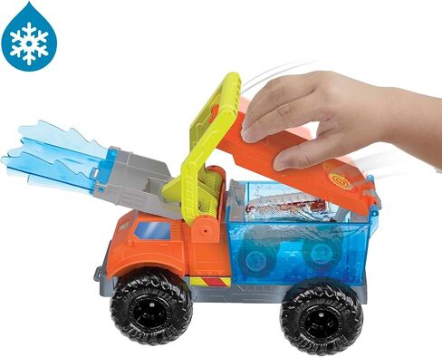Hot Wheels Monster Trucks Color Shifters 5 Alarm Rescue with Color Shifter Truck, 2 Demolition Cars and 1 Trailer in Saudi Arabia