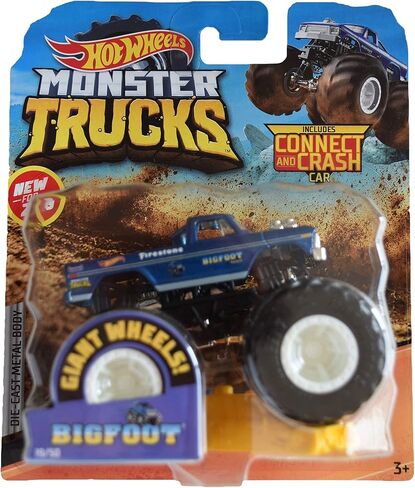Hot Wheels Monster Trucks Bigfoot - Connect and Crash car 1:64 Scale 19/50 in Saudi Arabia