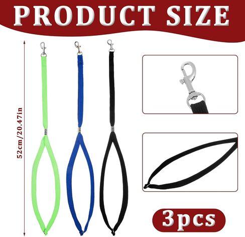 Dog Grooming Loops Leash, 3 PCS Adjustable Groomers Helper Nylon Restraint Noose Dog Grooming Leash Dogs Bath Leashs Adjustable Fixed Cat Safety Rope for Dogs Groomings Supplies in Saudi Arabia