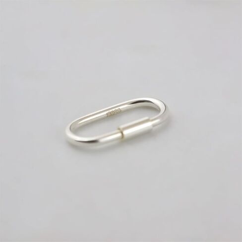 1PC 925 Sterling Silver Jewelry Clasps, Oval Necklace Enhancer Shortener,for Bracelet Anklet Jewelry Making,DIY Crafts (Silver(S)) in Saudi Arabia