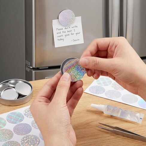 180 Pcs Badge Protective Film 70 mm/2.76 in, 9 Styles Button Maker Supplies Holographic Glitter Film for 2.25 In/58 mm Button Maker, Round Badge Buttons Making Parts for DIY Pinback Buttons Crafts in Kuwait