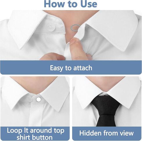 Collar Extenders for Mens Shirts, 8 PCS Button Extender for Dress Shirts, Suit, Tie, Extension 0.79-1.57 Inches (4 Styles in Saudi Arabia