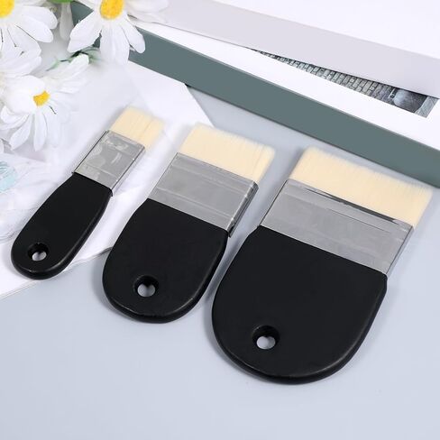 3 Pack Wide Paint Brushes for Acrylic Painting, Flat Paddle Paint Brush Set, Nylon Painting Brushes for Acrylic, Oil, Varnishes, Watercolor, Painter, Artist(1/2/3 Inch) in Saudi Arabia