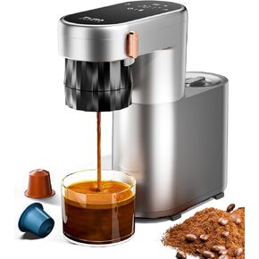 C1 Pro Compact Mini Espresso Machine with NS Capsule & Ground Coffee, Rechargeable Portable Espresso Maker, Electric Small Espresso Machine for Travel RV Car Camping Hiking Office Home with Rich Crema in Saudi Arabia
