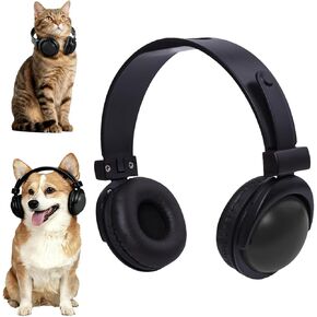 Olyre Pet Headphones for Small Dogs Cats, Adjustable Decorative Neckwear/Neck Accessories for Pets (Head or Neck Circ Under 10 inch),Party Favors,Photo Props-Black&Pink in Kuwait