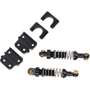 قطعتان من ممتص الصدمات الخلفي RC لـ MN82، قم بترقية سيارتك RC بتصميم خفيف الوزن من سبائك الألومنيوم، سهل الاستبدال، متوافق مع MN78، LC79، MN82 1/12 (أسود) in Kuwait