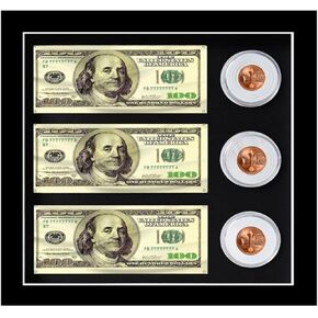 إطار فاتورة الدولار، 10.9 بوصة × 10.9 بوصة، عرض إطار الفاتورة بالدولار، حافظة عرض النقود الزجاجية عالية الدقة من الخشب الصلب، لتجميع الدولار، عملة البيتكوين، عملة التحدي، العملة المعدنية أقل من 40 مم (أسود) ﻿ ﻿ in Kuwait