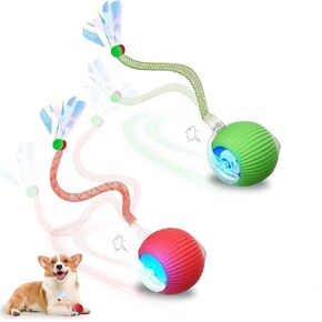2pcs Innovative Interactive Cat Toy Balls, Automatic Moving Spheres for Cats (Green+Red) in Kuwait