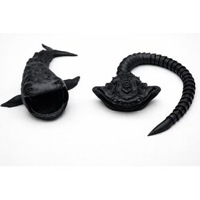 ألعاب المخلوقات البحرية بلوب ضد إل جران ماجا - شخصيات تململ مرنة، مجموعة ألعاب الوحش المكونة من قطعتين، باللون الأسود in Kuwait