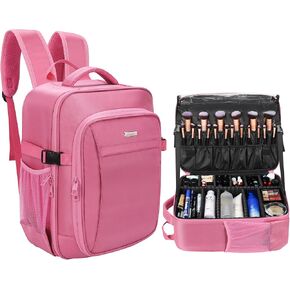 Relavel Makeup Backpack, Professional Makeup Case Extra Large Travel Train Case Makeup Bag for Women Cosmetic Organizer, Makeup Brush Storage Holder, Makeup Artist Kit, with Adjustable High Dividers in Saudi Arabia