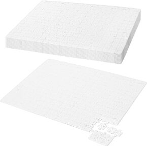 MOUYAT 15 Sheets 4500 Pieces Sublimation Blank Puzzle Jigsaw Puzzles, White DIY Heat Press Blank Puzzle for Sublimation, Weeding Invite, Decorating, Crafts Projects in Kuwait